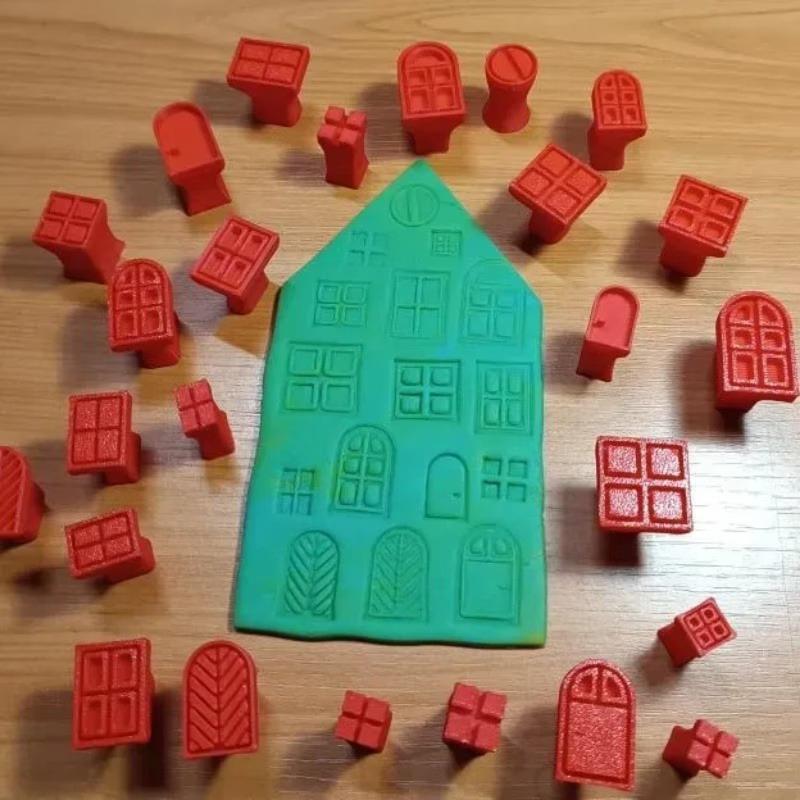 Resin Art Clay - Kit di 25 timbri e modelli