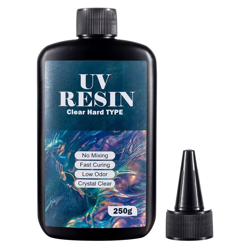 Uv Resin Clear Hard - Resina UV Trasparente 100g/250g, Tipo Duro,