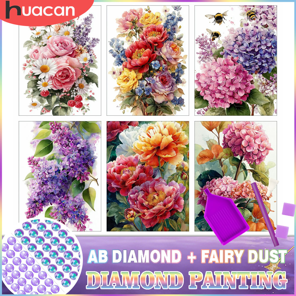 Resin Art With Rose - Kit Pittura Diamante HUACAN Fiore Rosa