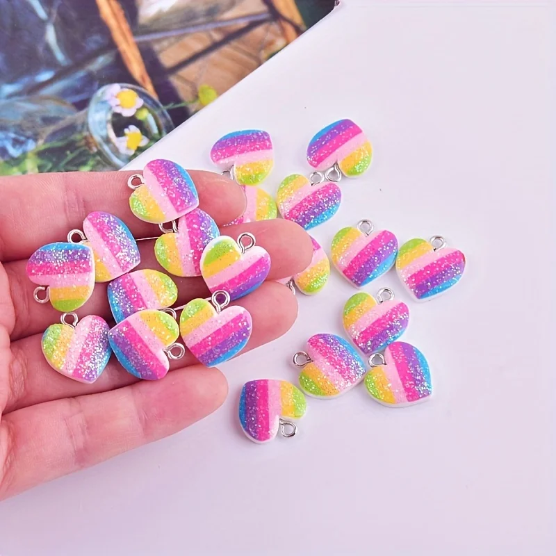 10 Pezzi Ciondoli a Cuore in R - Resin Art Jewellery Kit recensione e prezzo