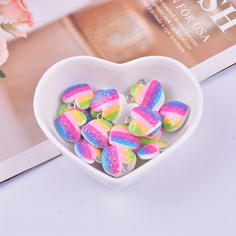 10 Pezzi Ciondoli a Cuore in R - Resin Art Jewellery Kit recensione e prezzo