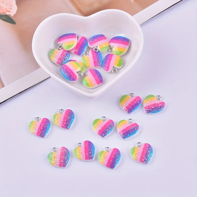 10 Pezzi Ciondoli a Cuore in R - Resin Art Jewellery Kit recensione e prezzo