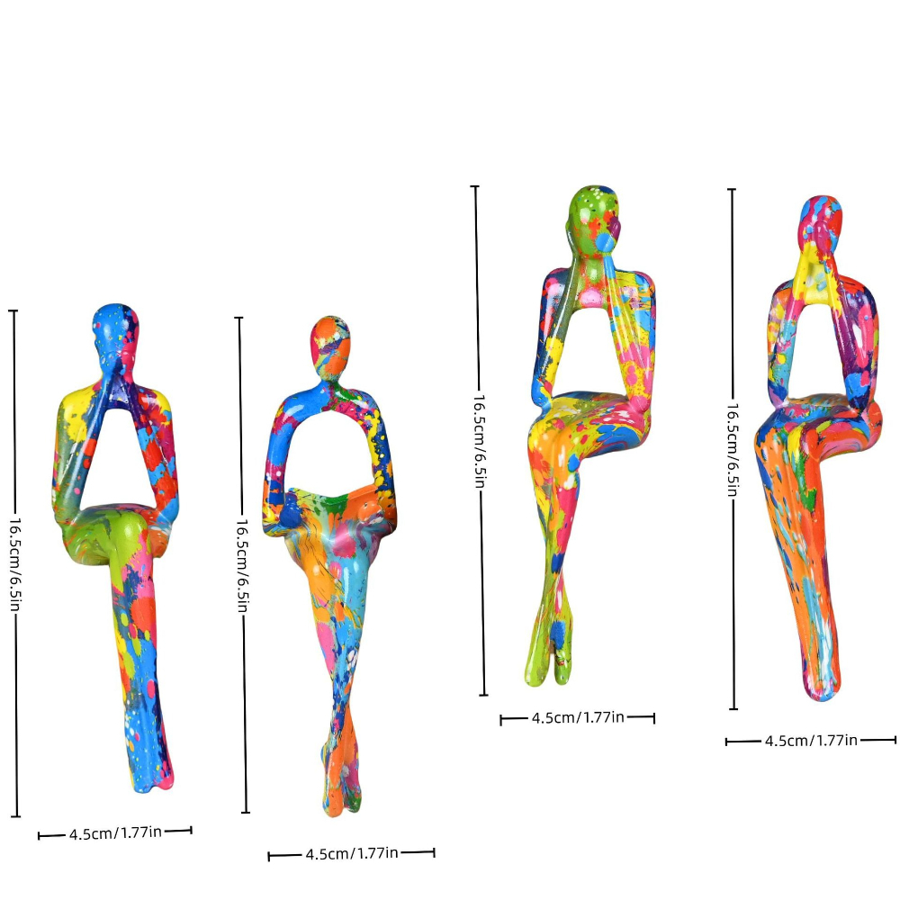 Set di 4 Sculture Astratte Col - Resin Art For Anniversary Gift recensione e prezzo