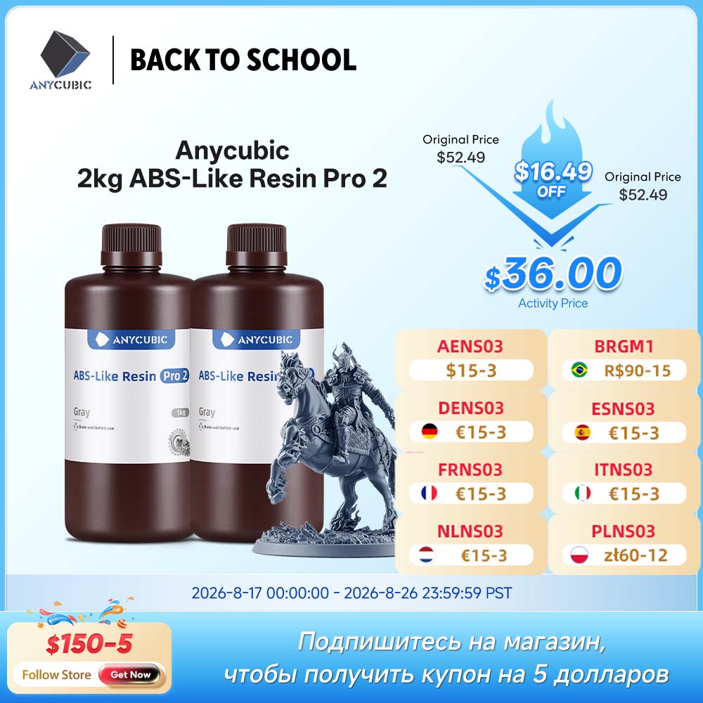 ANYCUBIC ABS Pro 2 resina 405n - Resin Art Pro recensione e prezzo