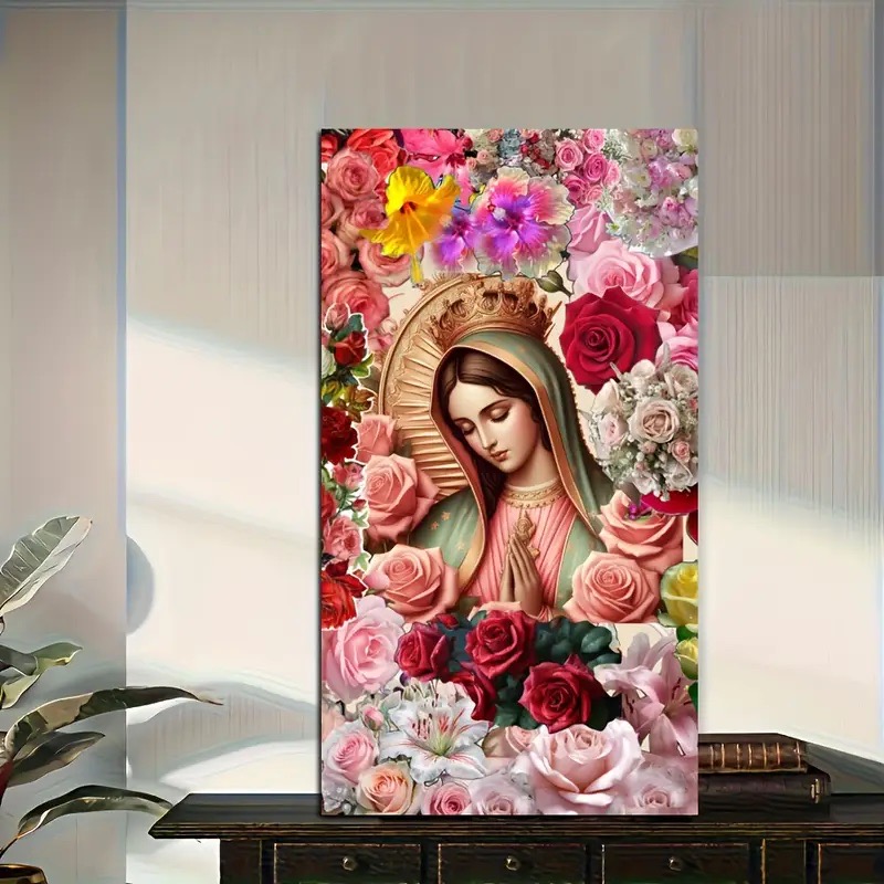 Rosa rossa VIrgin Mary Flower  - Resin Art Mary recensione e prezzo