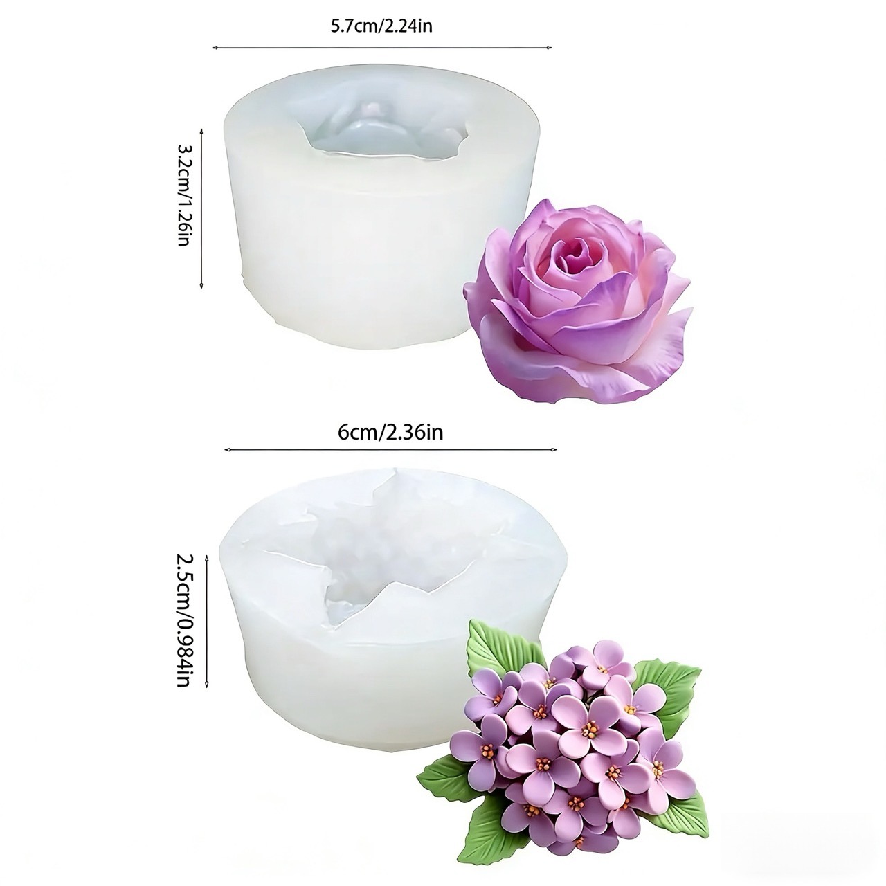 2 pezzi di stampi in silicone  - Resin Art With Rose recensione e prezzo